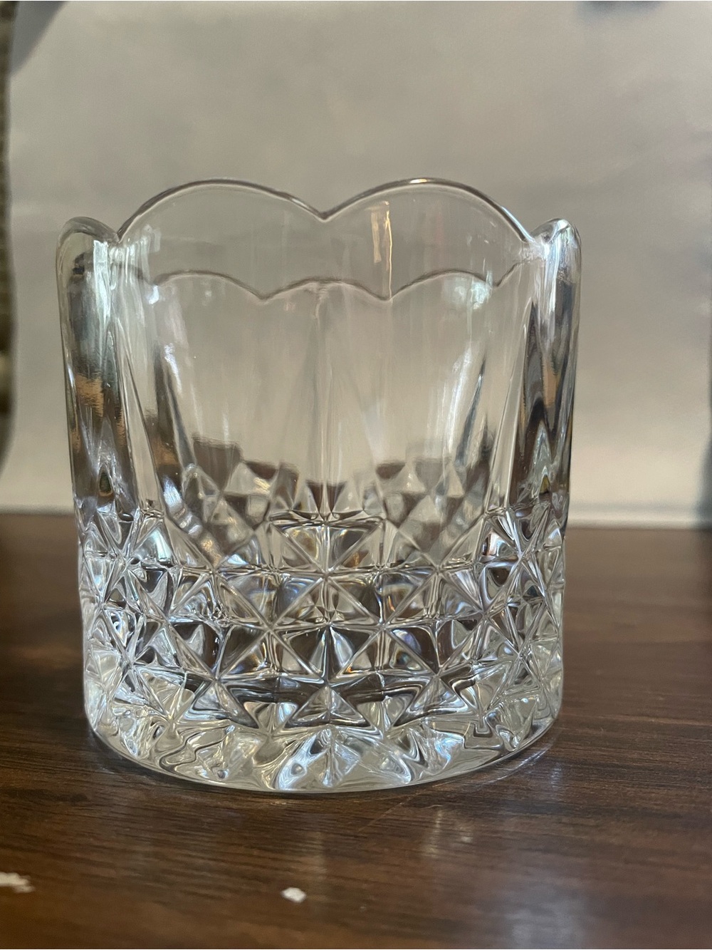 Clear Scalloped Glass Votive Holder - Home Accents
